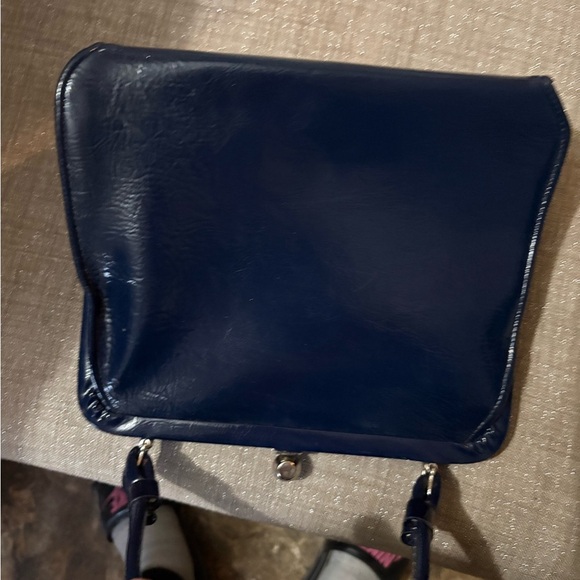 Vintage Elegant Navy Blue Handbag - Picture 2 of 6